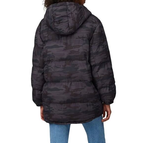 Sanctuary Camo Puffer Hooded Coat Jacket XXL - Picture 2 of 11